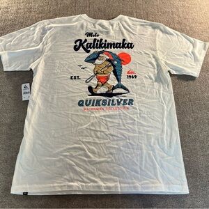 Quiksilver White Holiday Graphic Tee